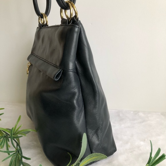 Giani Bernini Navy Leather Shoulder Bag - Picture 3 of 10